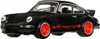 A black toy car with red wheels and red racing stripes on the side. Produktbild-Vorschau