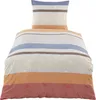 A duvet cover and pillowcase set with a striped and paisley pattern. Produktbild-Vorschau