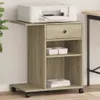 vidaXL Druckerständer mit Rollen Sonoma-Eiche 60x40x68,5 cm Produktbild-Vorschau 2