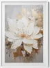Zarte gemalte Blume– Wandbild mit Rahmen – Gerahmtes Bild  Produktbild-Vorschau 1
