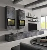A modern living room with a wall-mounted entertainment unit and fireplace. Náhled obrázku produktu