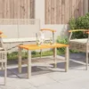 vidaXL Gartentisch Beige 70x38x42 cm Poly Rattan Produktbild-Vorschau 3
