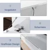 SONNI 180x35x30cm hängend TV-Schrank weiß Hochglanz mit Produktbild-Vorschau 3