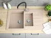 Granitspüle - Spülbecken - Küchenspüle - 79 x 50 cm - Beige Produktbild-Vorschau 4