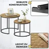 FORTENA  Couchtisch Set 2er Rund, Eiche Optik/Schwarz, Produktbild-Vorschau 9