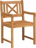vidaXL Tuinstoelen, 2 stuks, naturel, massief acaciahout Productafbeelding-voorbeeld 4