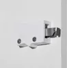 A close-up of a white bathroom cabinet fixture with a metal component attached. Produktbild-Vorschau