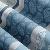 Biber Bettwäsche Set 155x220 cm Blau Weiß Gestreift Produktbild-Vorschau 5