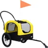 vidaXL Remorque vélo 2 en 1 pour chiens et poussette Jaune Voir les images du produit 2