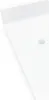 A close-up, angled view of a white shelf bracket against a white background. Produktbild-Vorschau