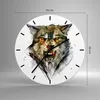 Wanduhr - Rund - Glasuhr - Wolf Tier Wald - 30x30cm - Produktbild-Vorschau 3