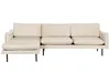 BELIANI 4-Sitzer Ecksofa Hellbeige Samt L-Förmig mit Produktbild-Vorschau 1