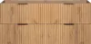 A front view of a wooden bathroom vanity with two drawers. Produktbild-Vorschau