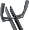 A close-up view of two graphite-colored door handles connected by a metal rod. Anteprima dell’immagine prodotto