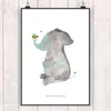 Mr. & Mrs. Panda Bild Elefant Biene DIN A3 - Weiß - Produktbild-Vorschau 2