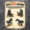 Metallschild mit schwarze Pferde Motiv und Spruch: Bitte Produktbild-Vorschau 2