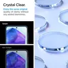 A split image showing a phone screen protector comparison and abstract glass circles. Náhľad obrázku produktu