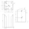 Anschraubbarer Mastfuß 91x150x2,0mm schwarz Produktbild-Vorschau 3