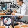 Lupe mit Licht, LED-Schreibtischlampe mit Sockel und Produktbild-Vorschau 7