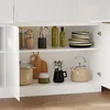 Hochglanz Sideboard Weiß 120x40x83cm, 2 Schubladen & 3 Produktbild-Vorschau 6