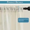 A close-up of a curtain rod with a beige curtain hanging from it, showing details of the rod pocket heading. Produktbild-Vorschau