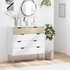 HOMCOM Commode 5 tiroirs Design scandinave Meuble de Voir les images du produit 2