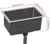 vidaXL Évier de cuisine fait main en acier inoxydable Voir les images du produit 8