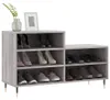 vidaXL Schuhregal Grau Sonoma 102x36x60 cm Holzwerkstoff Produktbild-Vorschau 3