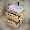 Waschbeckenunterschrank Set Florence 60 x 35 cm – Kastanie Produktbild-Vorschau 3
