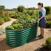 Aiuola rialzata Relaxdays, metallo zincato, fiori, piante e Anteprima dell’immagine prodotto 3