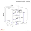 Eckunterschrank Küche ohne Arbeitsplatte - 100 cm breit - Produktbild-Vorschau 4