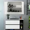 A bathroom vanity with a cabinet above it. Podgląd zdjęcia produktu