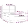 Boxspringbett mit Matratze & LED Blau 140x190 cm Stoff Produktbild-Vorschau 8