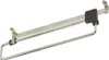 A stainless steel pull-out clothes rail with a black plastic bracket, mounted on a white background. Produktbild-Vorschau
