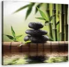 Leinwandbild Steine Zen 40x40 Feeby Grün bild für die wand Produktbild-Vorschau 1