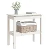vidaXL Stolik konsola biały 80x40x75 cm lite drewno sosnowe Podgląd zdjęcia produktu 8