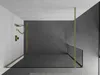 Mexen Kioto Duschwand 135x30cm, Transparent, Gebürstetes Produktbild-Vorschau 4