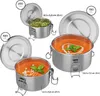 WELLGRO Edelstahl Dosen Set rund - 250 ml 480 ml 780 ml Produktbild-Vorschau 5