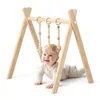 COSTWAY Arche de jeu en bois pour bébé, Trapèze de jeu Voir les images du produit 1