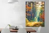 MuchoWow® Poster Wald - Sonne - Natur - Herbst 90x120 cm - Produktbild-Vorschau 2
