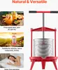 A collage of images showcasing a fruit press and its uses, along with a lifestyle image of someone sleeping. Voir les images du produit