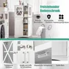 COSTWAY Armoire de salle de bain avec 4 portes et étagères Voir les images du produit 4