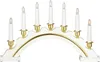 A white electric candle arch with gold accents and seven white candle-shaped lights. Anteprima dell’immagine prodotto