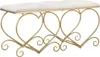 Banc Panca 105 x 51.5 x 37.5 cm Métal MDF Polyester Or Voir les images du produit 2