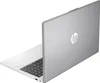 A silver HP laptop viewed from a diagonal angle, showing the lid with the HP logo and a portion of the keyboard. Produktbild-Vorschau