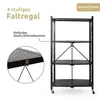 deluxe4home® Klappbares Regal mit Rollen Schwarz I 4 Produktbild-Vorschau 5