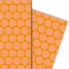 Orientalisches Geschenkpapier mit Blüten Kreisen, orange Produktbild-Vorschau 2
