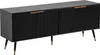 FineBuy nízká skříňka, černá s dekorem dubu, 150 x 60 x 39 Náhled obrázku produktu 6