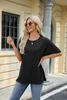 ASKSA Damen T-Shirt Sommer Kurzarm Oversized Rundhals Produktbild-Vorschau 3