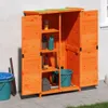 vidaXL Kůlna na nářadí hnědá 83x57x140 cm Masivní Náhled obrázku produktu 2